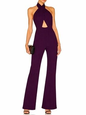 AMANDA UPRICHARD Zahara Jumpsuit Deep Purple